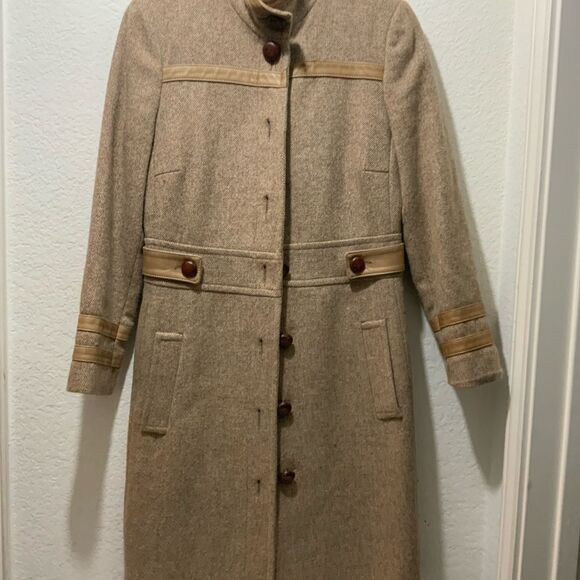 Vintage KORS Michael Kors Women’s Tweed Officers Jacket Wool Coat Size 4 - Picture 4 of 11